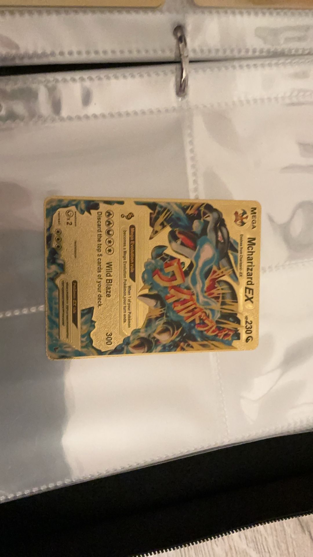 M Charizard EX - 230 HP - Replica Pokémon Card