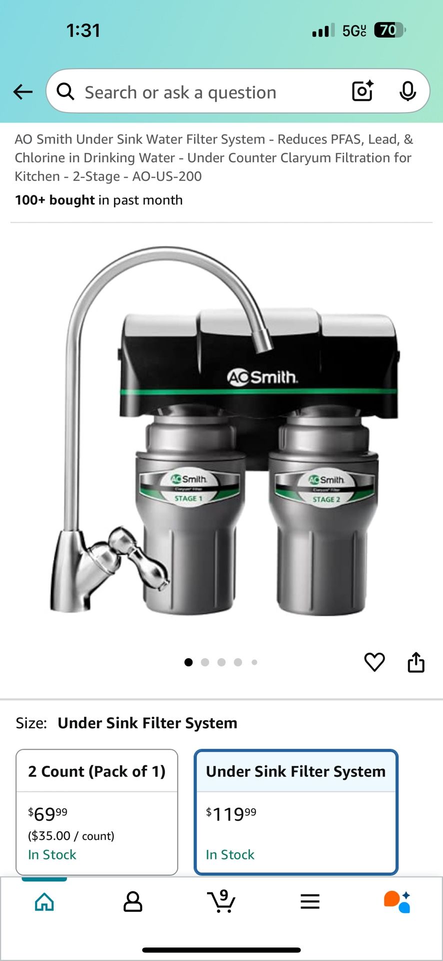 Under Sink Water Filter System