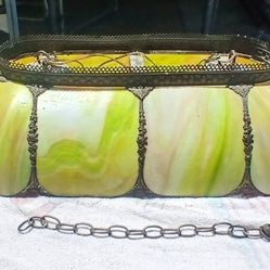 Beautiful 70's  Billiards Style Stained Glass Light