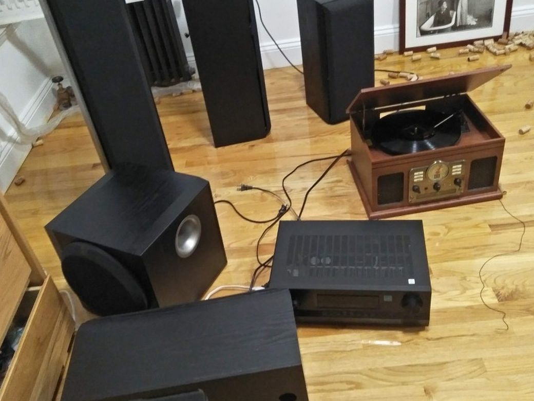 Speakers + subwoofer + amplifier/receiver -