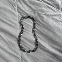 Cuban Chain Silver Stainless Steel 12mm