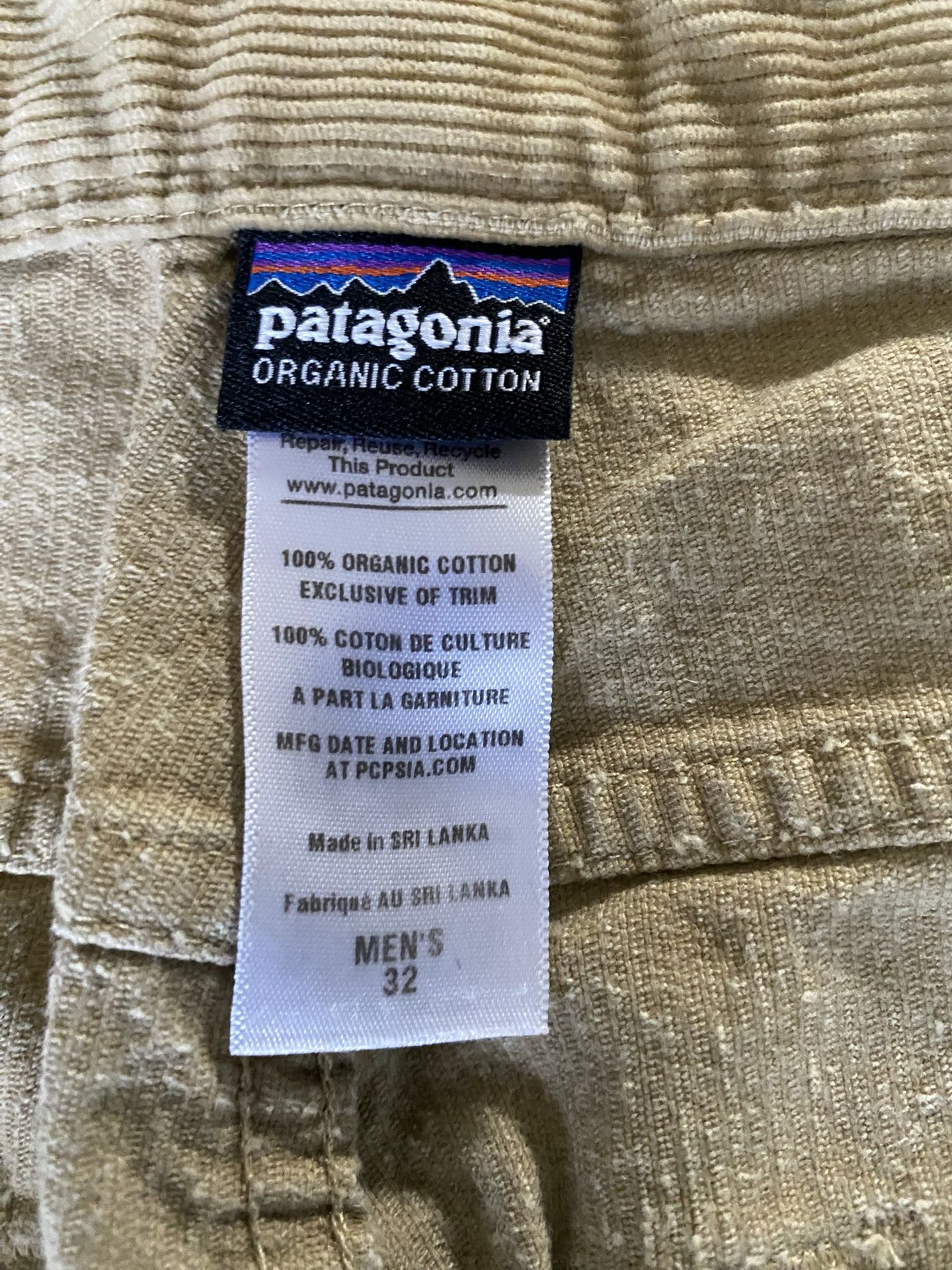Patagonia Mens 32x30 Corduroy Pants