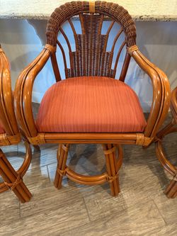 Set of four counter height bar stools