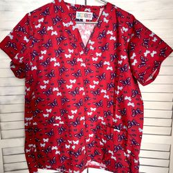 Butterfly Scrub Top, Medium 