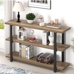 Console Tables for Entryway, Modern Sofa Table with Storage Shelves for Living Room, Hallway, Entran