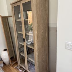 West Elm Glass Cabinet