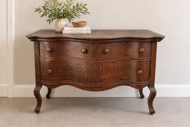 Antique Serpentine Dresser • Dovetail Drawers