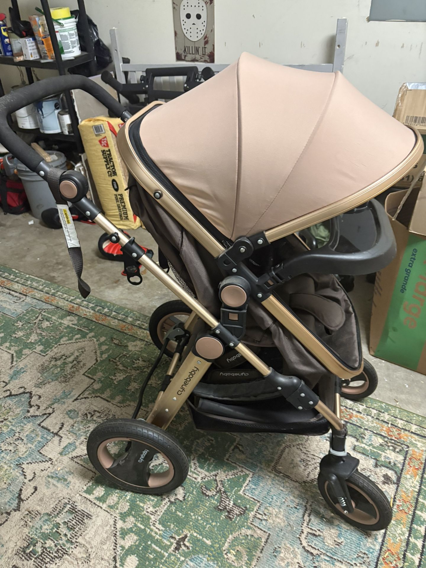 CyneBaby Rose Gold & Brown Stroller
