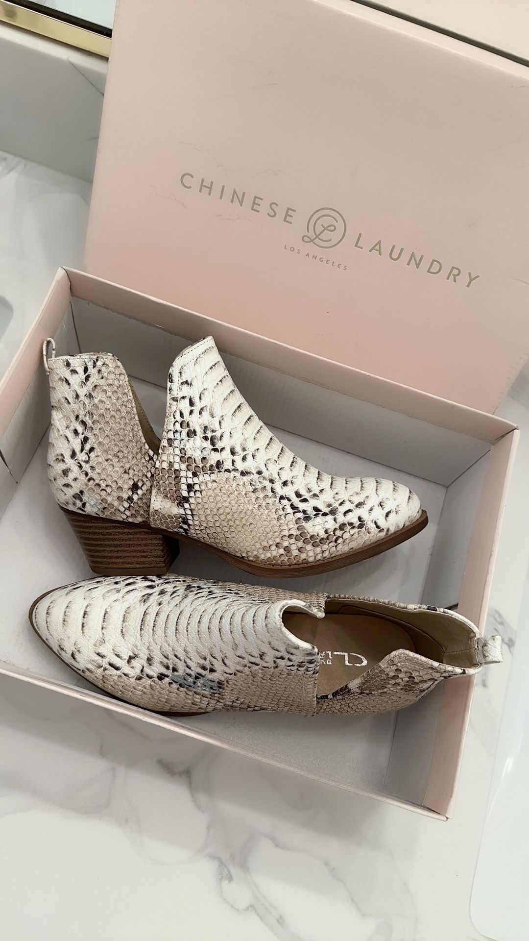 New Chinese Laundry Snake Bootie