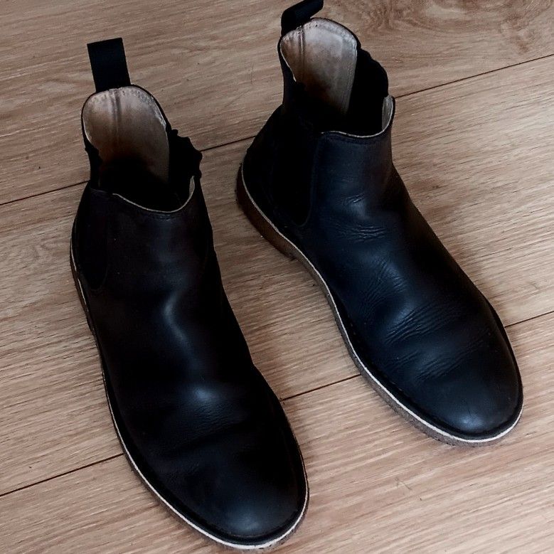 Clarks Black Leather Boots 