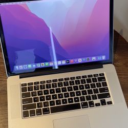 Apple MacBook Pro 15” Retina Quad Core I7, 16GB RAM 500GB SSD $350