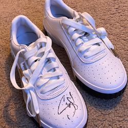 White Puma Sneakers Signed by Selena Gomez