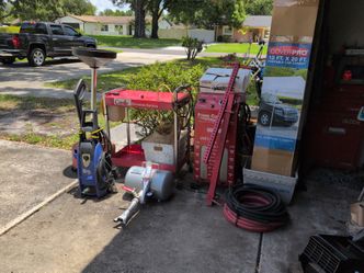 Automotive shop equipment and tools.
