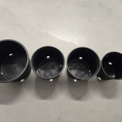 Black Resin Indoor/Outdoor Planter flower Pots - New