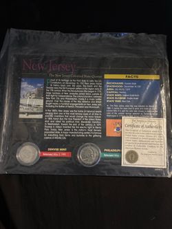 New Jersey Colorized State Quarter Coin Set