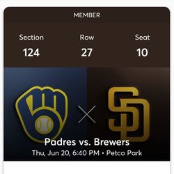 Padres Vs. Brewers 6/20/24