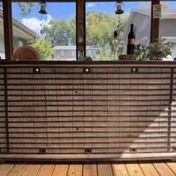 Custom-Built Antique Ox Cart Bar | Rustic Reclaimed Wood Statement Piece