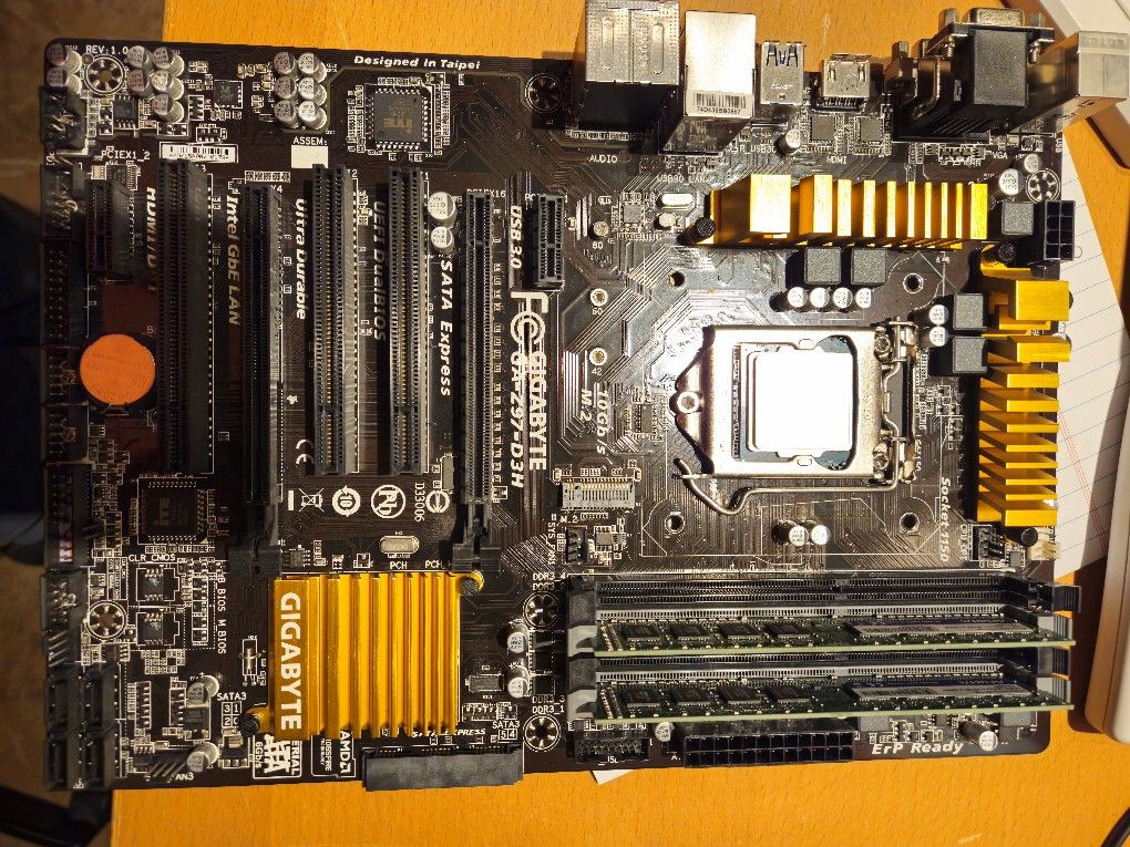 Intel Core I54670k Gigabyte GAZ97D3H Motherboard 16Gig. Ram for Sale