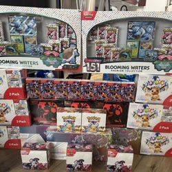 Pokemon 151 Destined Rivals Prismatic Surging Sparks ETB Booster Bundles