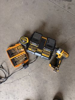 DeWalt XR Impact Driver, Dual Charger, Drill Bit Set