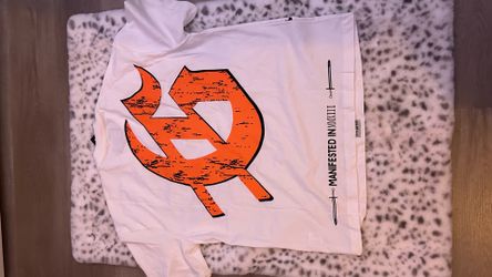 Godspeed tee orange blue and white XL