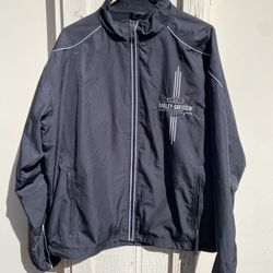 Harley Davidson Motorcyle Jacket Adult Black Large Full Zip
