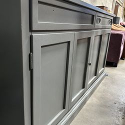 Crate & Barrel Cameo Grey Modular Media Console