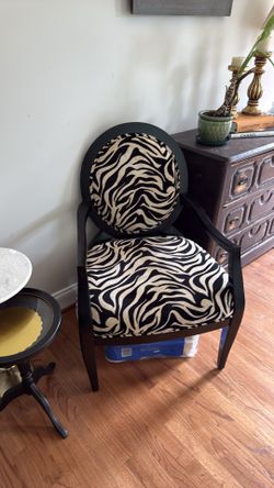 Zebra-print Accent Chair