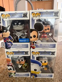 Funko Pop Kingdom Hearts Mickey Donald Goofy Pete #261-264 Set