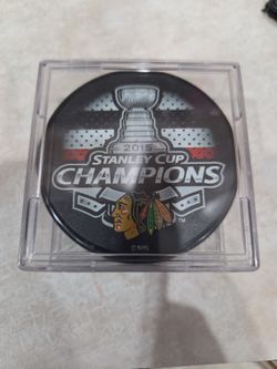 Chicago Blackhawks 2015 Stanley Cup Champions NHL Puck