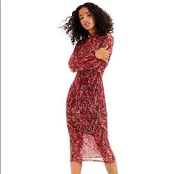 BAR III Womens Midi Sheer Dress Xl