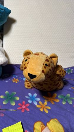 Pillow fort weighted cheetah plushie