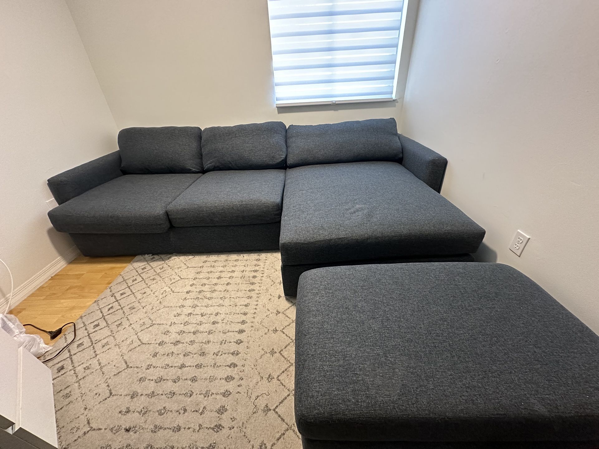 Sectional Sofa Couch With Ottoman