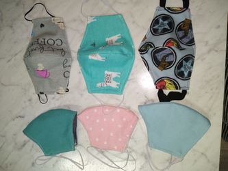 Face mask %100 cotton with pellon filters