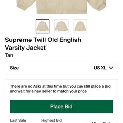 Supreme Varsity Jacket XL  *Flaws*