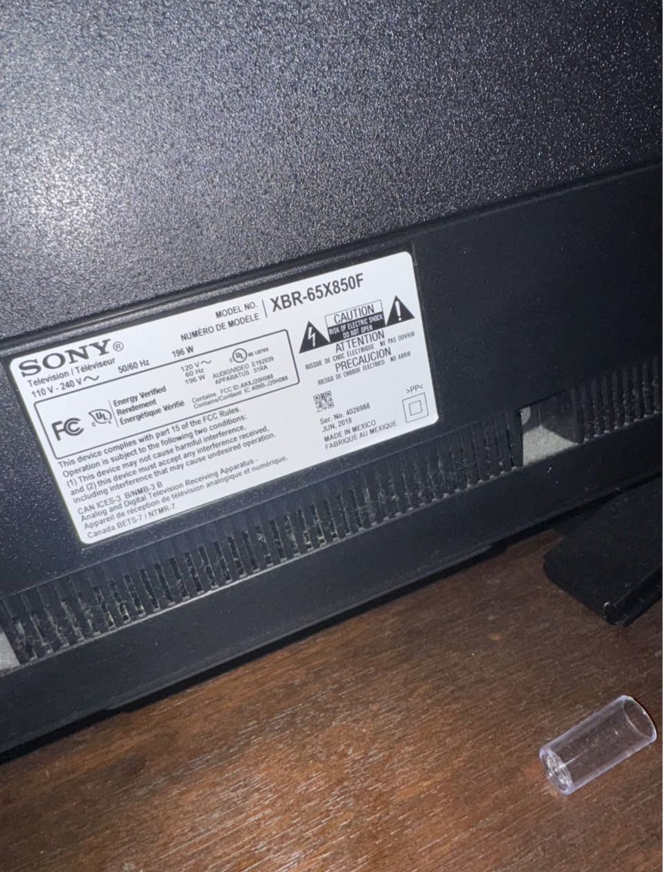 Sony Bravia 65” TV