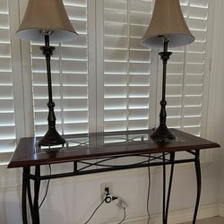 accent table a 2 matching lamps