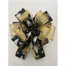 Christmas Bow 12in. Tree Topper