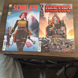 Gi Joe Lot. Scarlet.   Duke. Cobra Commander.  Destro