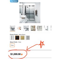 VIGO Shower Door Frame Bathroom Showerdoor