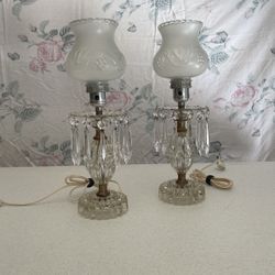 Vintage Crystal Bedroom Lamps