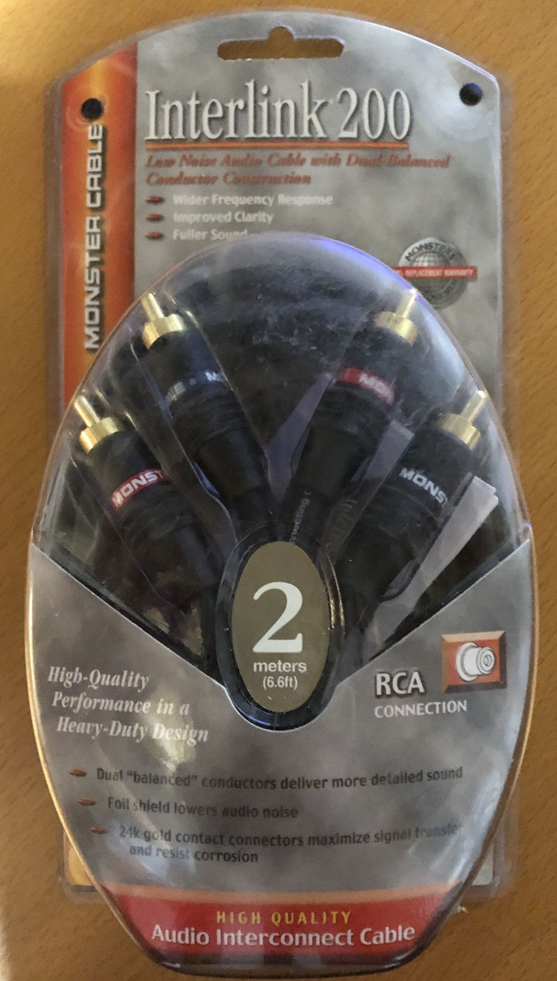 Monster Cable 6.6 ft Interlink 200 Audio Interconnect Cable RCA High Quality