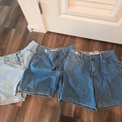3 Pairs Of Size 10/12 Jean Short Womens