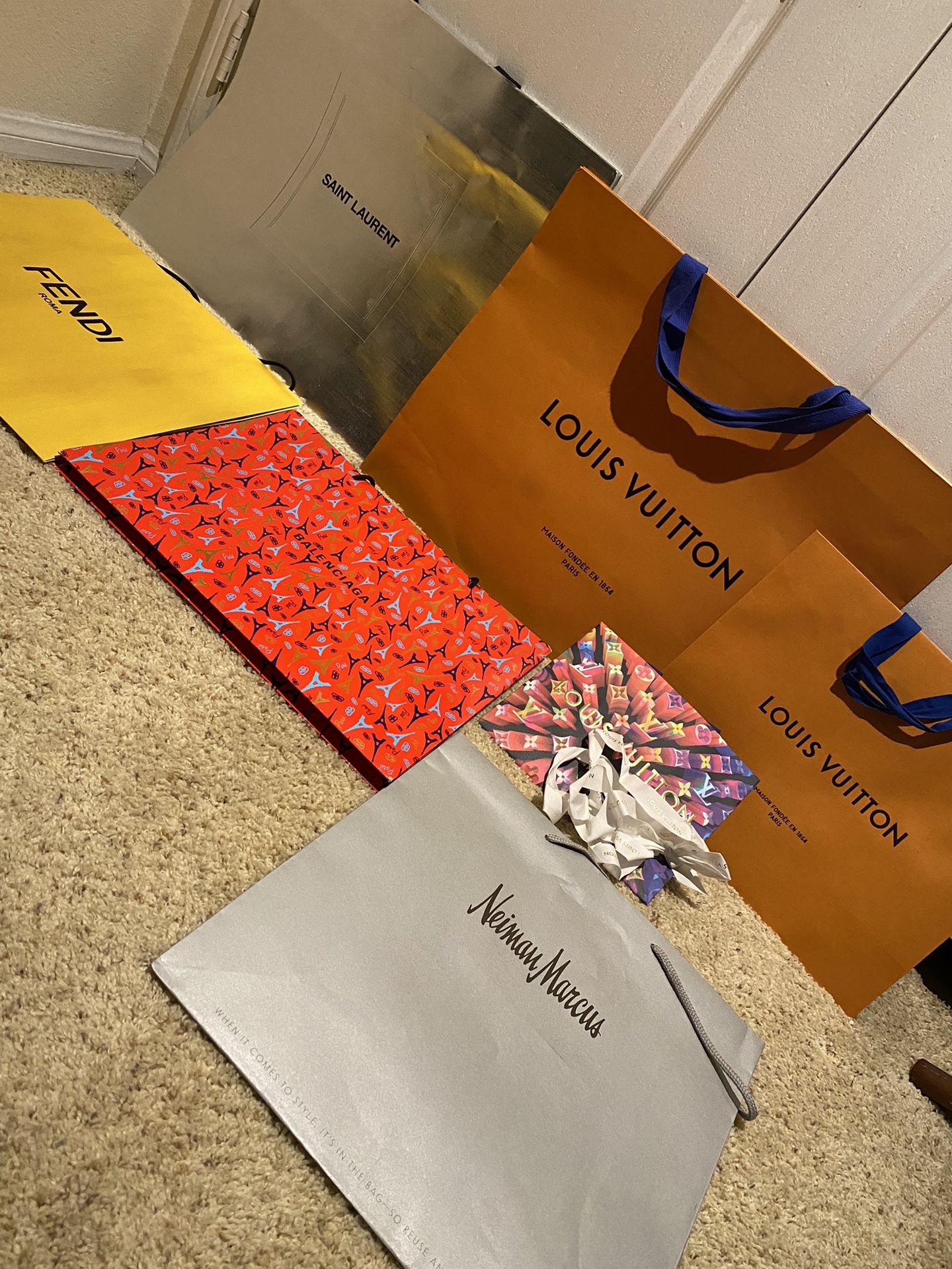 Luxury Shopping Bags Collection Empty Bags