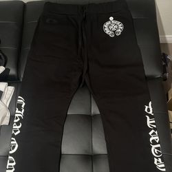 Chrome Hearts Horseshoe Logo Sweat Pants Size S , M , L 
