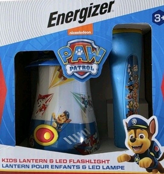 Paw Patrol Lantern Light + Flashlight Set Energizer Kids Battery Toy Camp Night