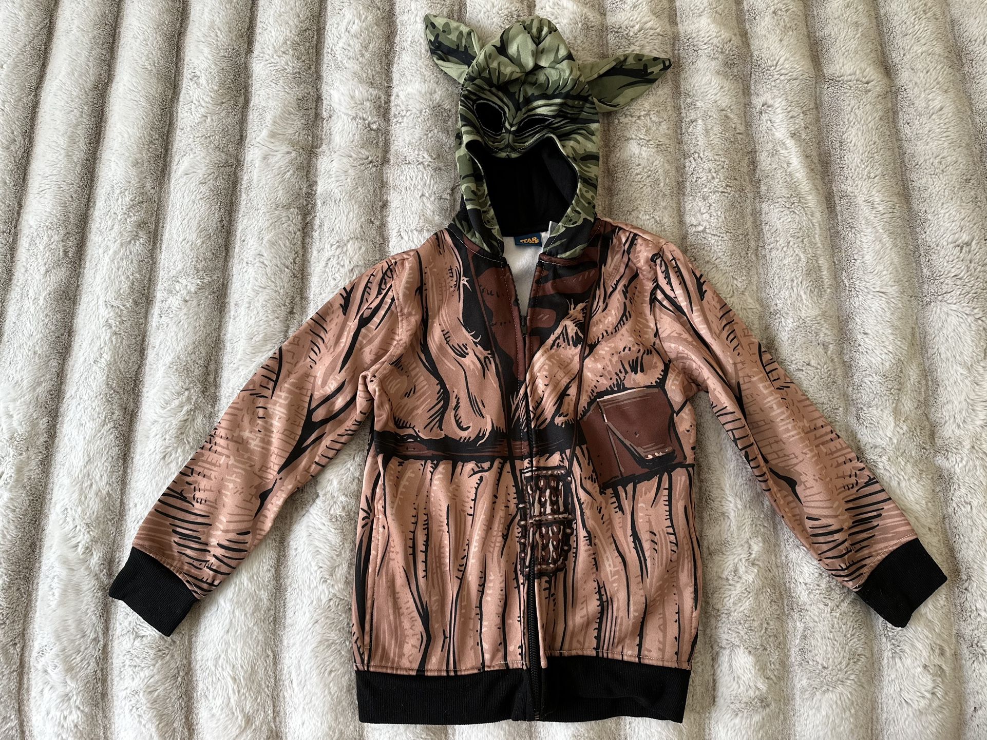 Star War Yoda Full Zip Hoodie Youth, Size Small