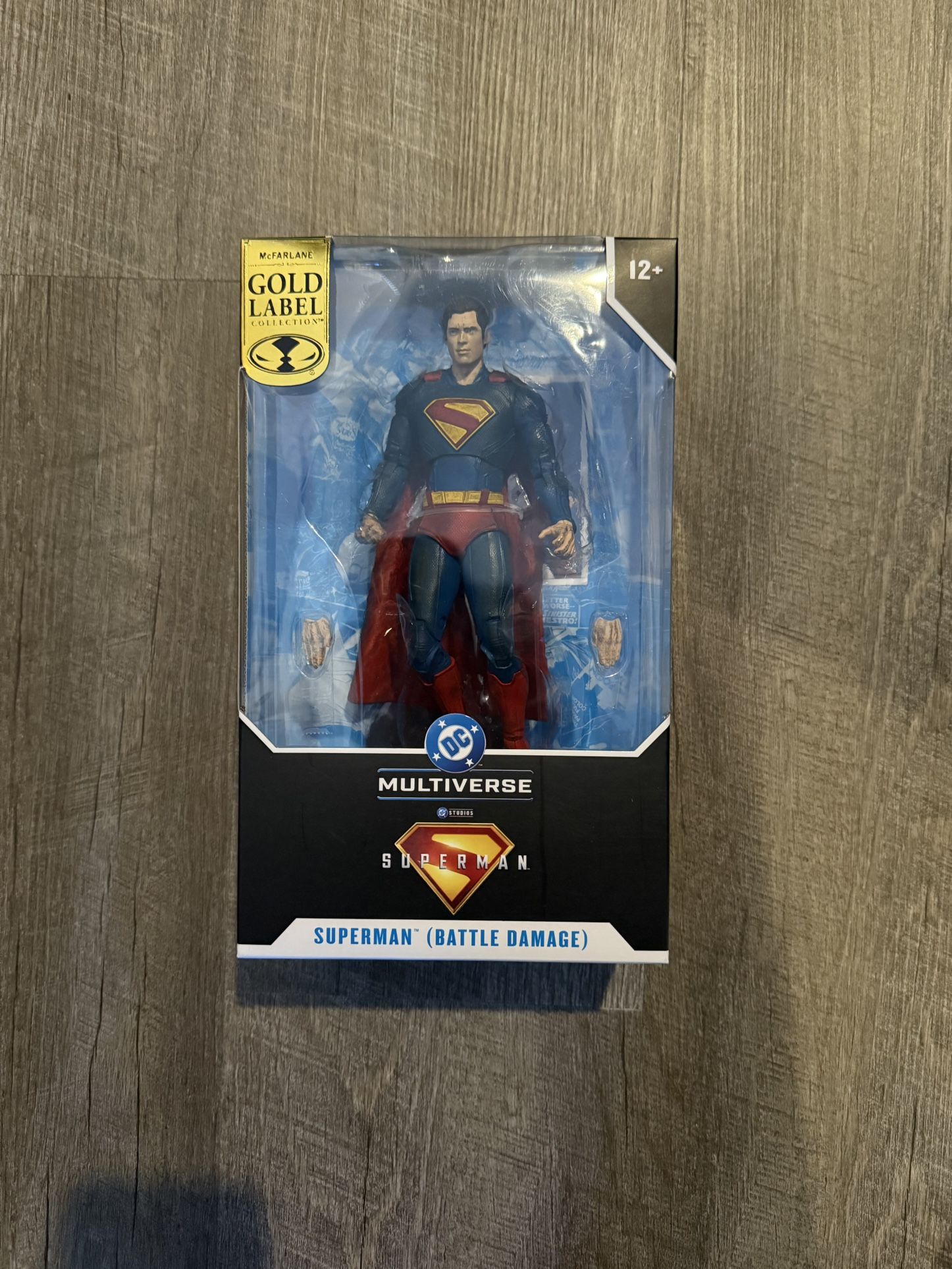 In Hand, Brand New, Never Opened Mcfarlane - DC Multiverse - 2025 Superman Movie - David Corenswet - Battle Damaged - Gold Label - 7” Action Figure