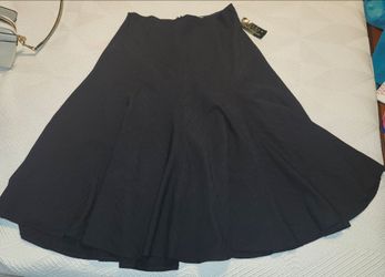 New John Paul Richard Uniform Petite Midi Length Black Skirt, Size 10P