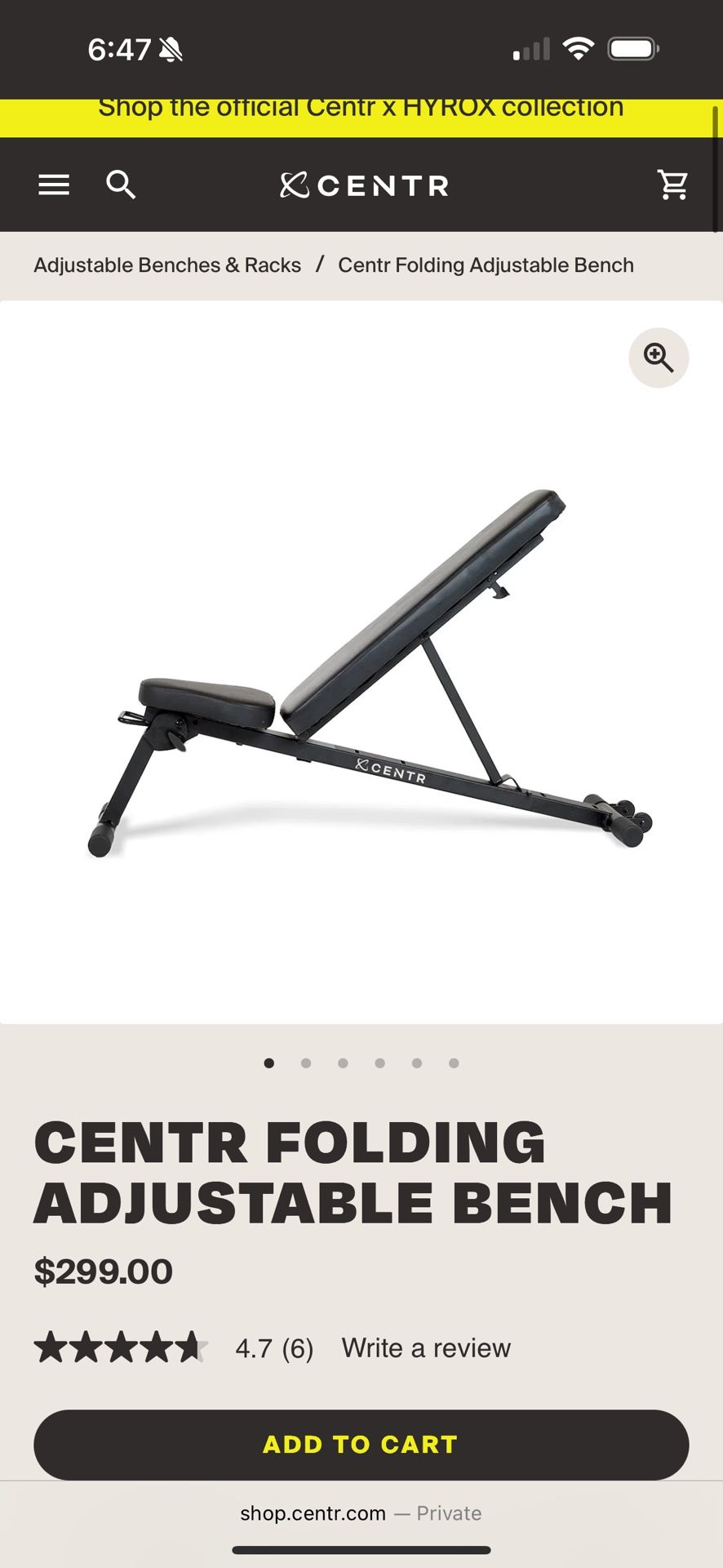CENTR Folding Adjustable Workout Bench *NEW*,All Products : American Fashion Style Bags On Sale